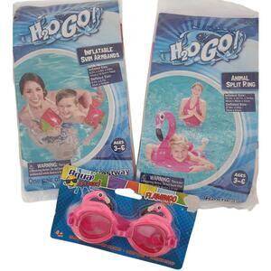 New Pool Inflatable flamingo and googles